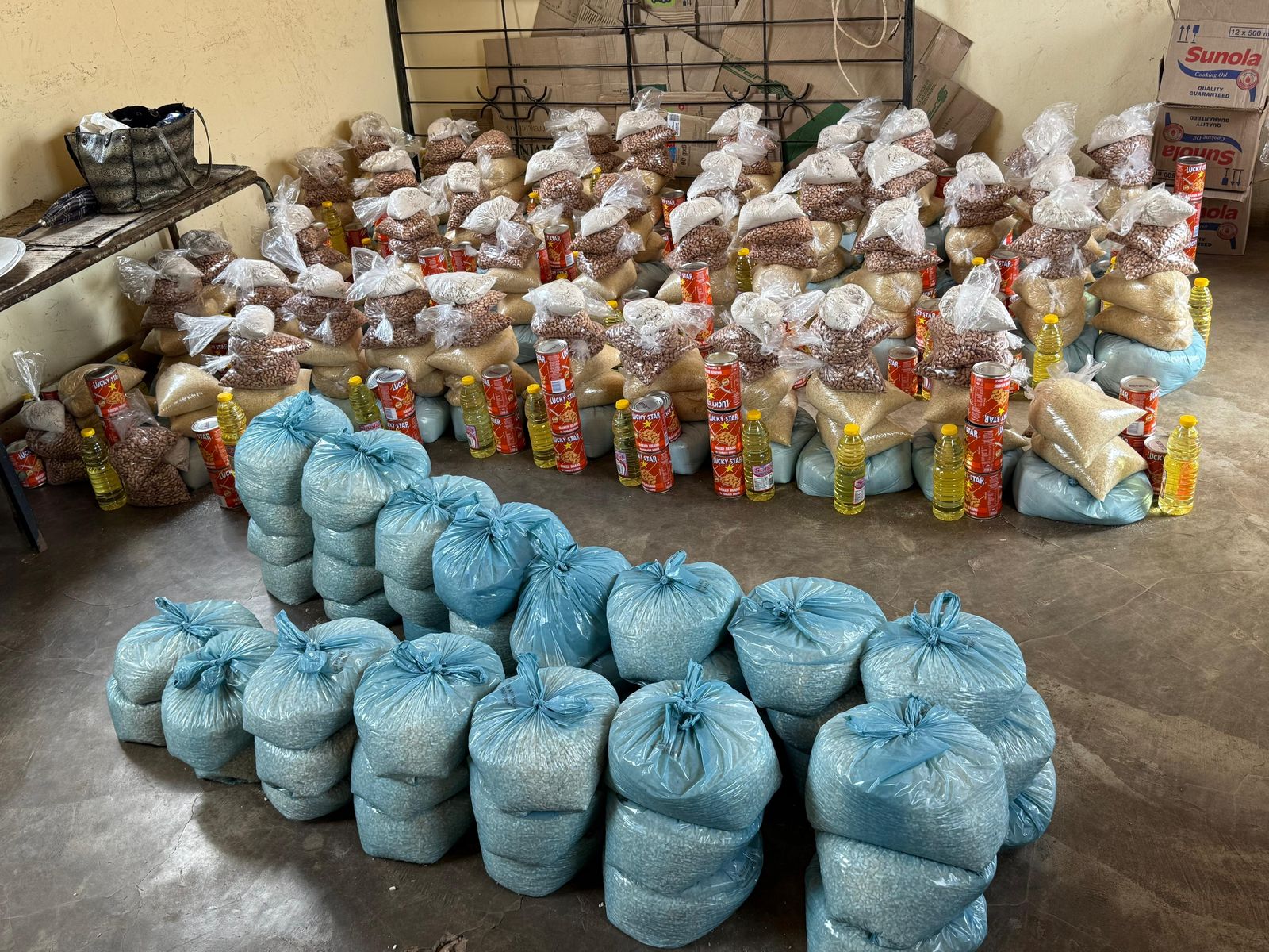 Packed food parcels